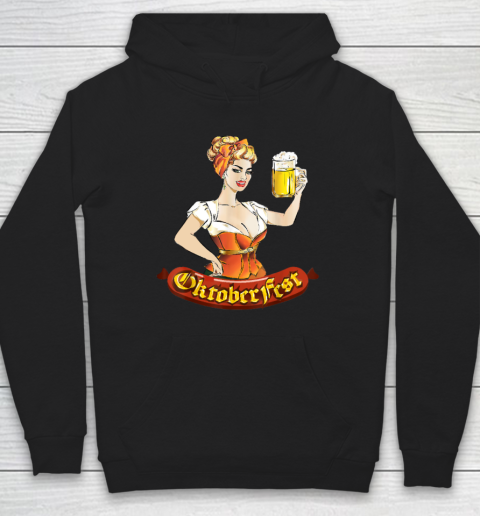 Barmaid Oktoberfest Dirndl Bratwurst German Woman Costume T Shirt Hoodie