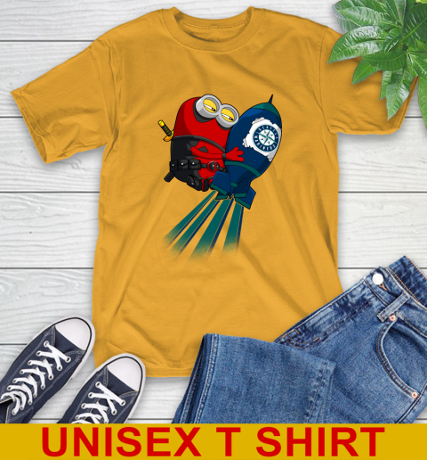 MLB Baseball Seattle Mariners Deadpool Minion Marvel Shirt T-Shirt 2
