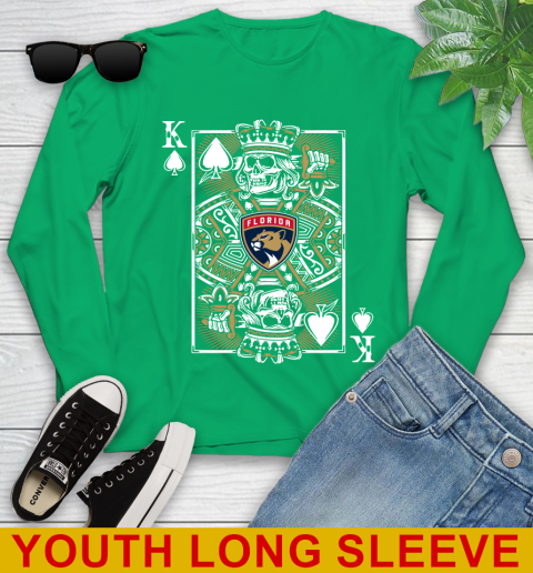 Florida Panthers NHL Hockey The King Of Spades Death Cards Shirt Youth Long Sleeve 7