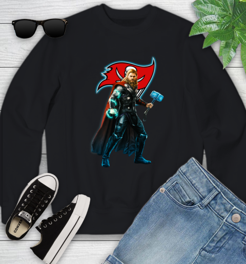 NFL Thor Avengers Endgame Football Tampa Bay Buccaneers Youth Sweatshirt 2