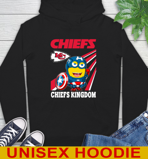 NFL Football Kansas City Chiefs Captain America Marvel Avengers Minion Shirt Hoodie