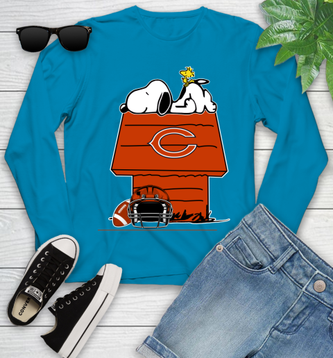 Chicago Bears NFL Football Snoopy Woodstock The Peanuts Movie Youth Long Sleeve 7