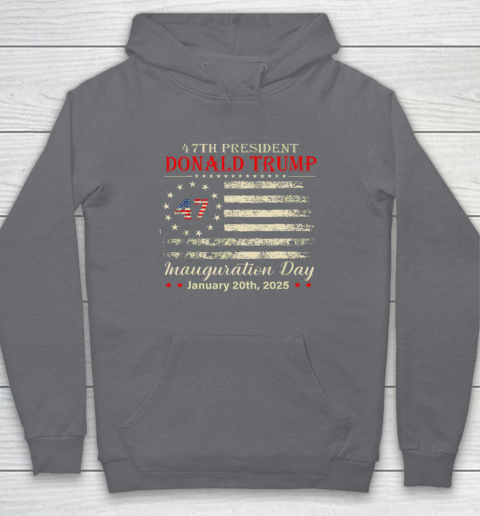 President Donald Trump Inauguration Day 2025 Vintage US Flag Hoodie 3