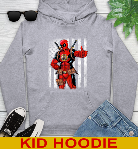 NBA Basketball Indiana Pacers Deadpool American Flag Shirt Youth Hoodie 6