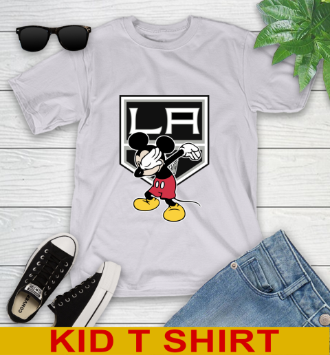 Los Angeles Kings NHL Hockey Dabbing Mickey Disney Sports Youth T-Shirt 5