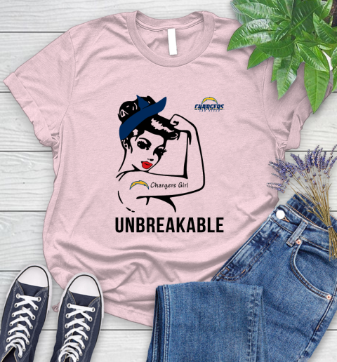 NFL San Diego Chargers Girl Unbreakable Football Sports Women s T Shirt
