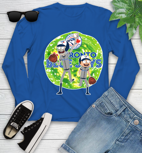 MLB Toronto Blue Jays Rick And Morty Baseball Sports Youth Long Sleeve 9