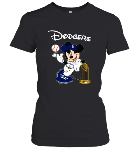 Los Angeles Dodgers Mickey Taking The Trophy MLB 2019 Women's T-Shirt