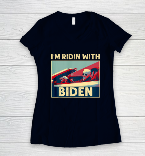 I'm Riding With Joe Biden Women's V-Neck T-Shirt 2