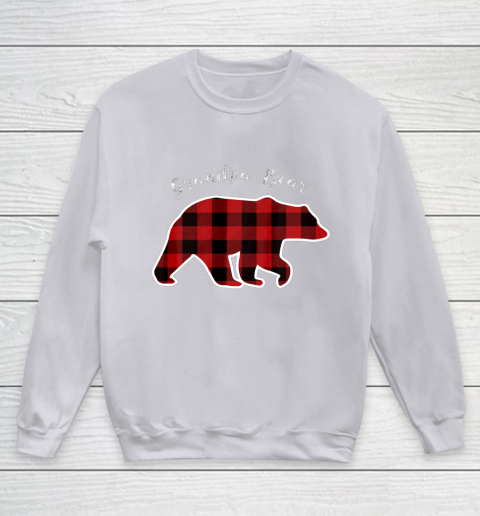 GRANDPA BEAR Men Red Plaid Christmas Pajama Family Gift Youth Sweatshirt 3
