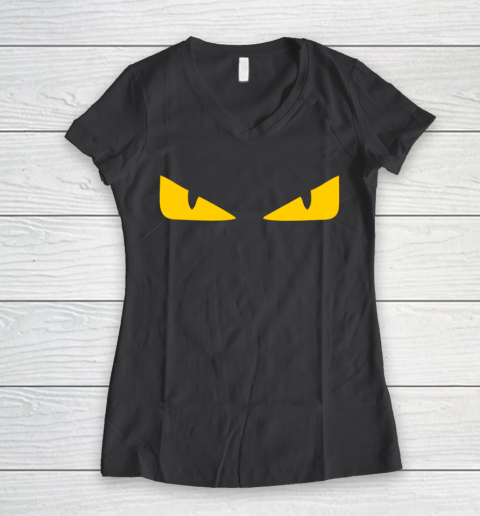 Fendi Eyes Women s V Neck T Shirt