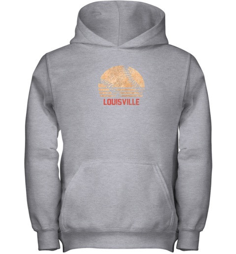 amfj vintage baseball louisville shirt cool softball gift youth hoodie 43 front sport grey