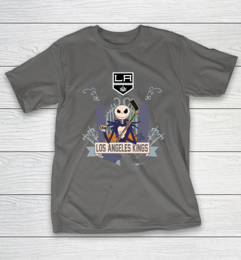 NHL Los Angeles Kings Hockey Jack Skellington Halloween T-Shirt 8