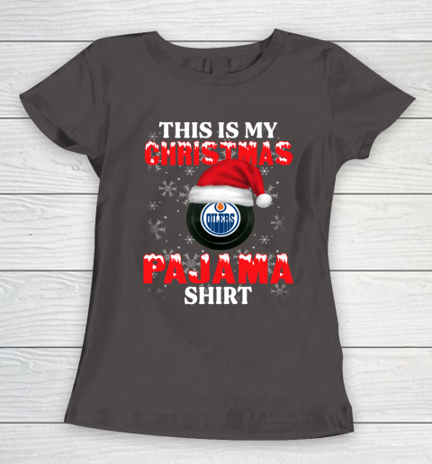 Edmonton Oilers This Is My Christmas Pajama Shirt NHL Women's T-Shirt 7