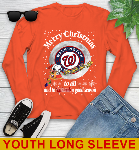 Washington Nationals Merry Christmas To All And To Nationals A Good Season MLB Baseball Sports Youth Long Sleeve 3