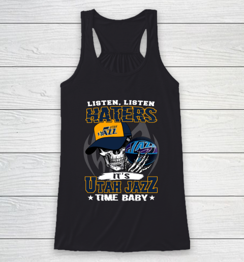 Listen Haters It is JAZZ Time Baby NBA Racerback Tank