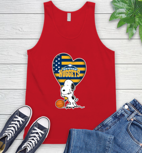 Denver Nuggets NBA Basketball The Peanuts Movie Adorable Snoopy Tank Top 6