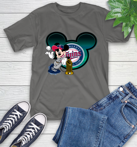 MLB Minnesota Twins The Commissioner's Trophy Mickey Mouse Disney T-Shirt 9