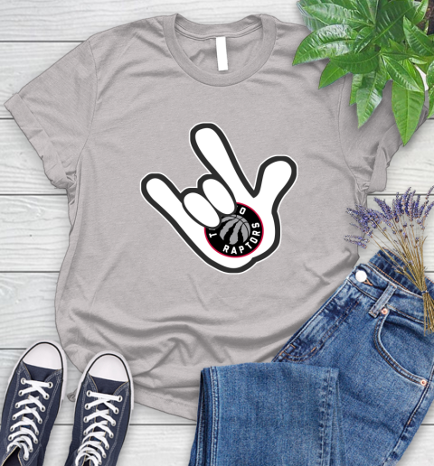 Toronto Raptors NBA Basketball Mickey Rock Hand Disney Women's T-Shirt 10
