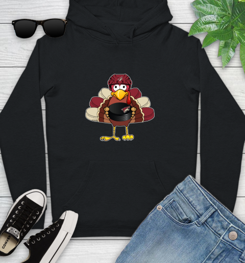 Arizona Coyotes Turkey Thanksgiving Day Youth Hoodie 2