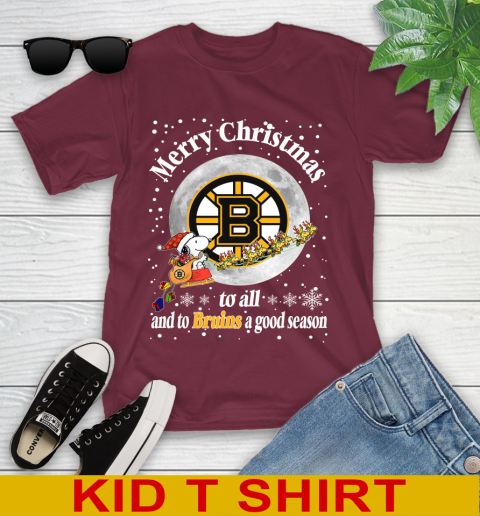 Boston Bruins Merry Christmas To All And To Bruins A Good Season NHL Hockey Sports Youth T-Shirt 5