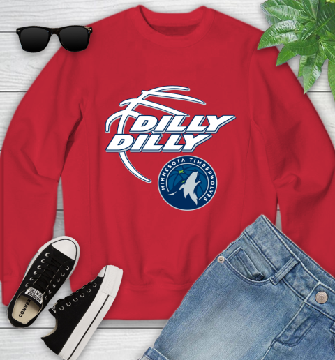 NBA Minnesota Timberwolves Dilly Dilly Basketball Sports Youth Sweatshirt 9