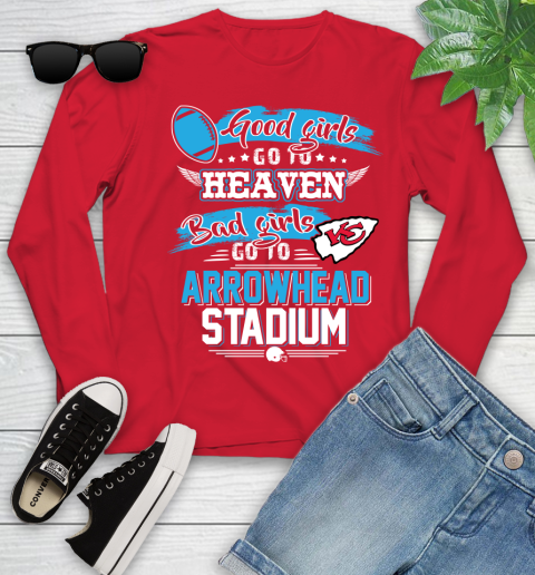 Kansas City Chiefs NFL Bad Girls Go To Arrowhead Stadium Shirt Youth Long Sleeve 11