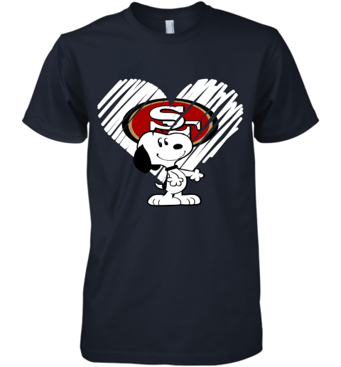vtuc a happy christmas with san francisco 49ers snoopy premium guys tee 5 front midnight navy