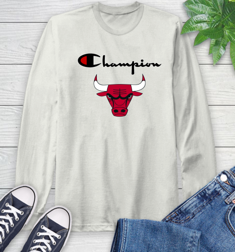 NBA Basketball Chicago Bulls Champion Shirt Long Sleeve T-Shirt 11