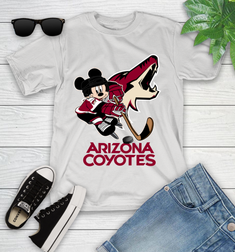 NHL Arizona Coyotes Mickey Mouse Disney Hockey T Shirt Youth T-Shirt