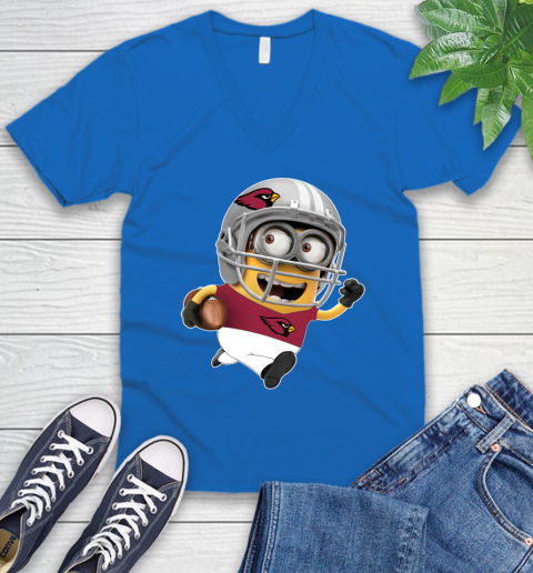 NFL Arizona Cardinals Minions Disney Football Sports V-Neck T-Shirt 6