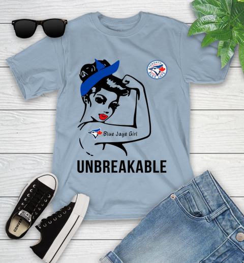 MLB Toronto Blue Jays Girl Unbreakable Baseball Sports Youth T-Shirt 6