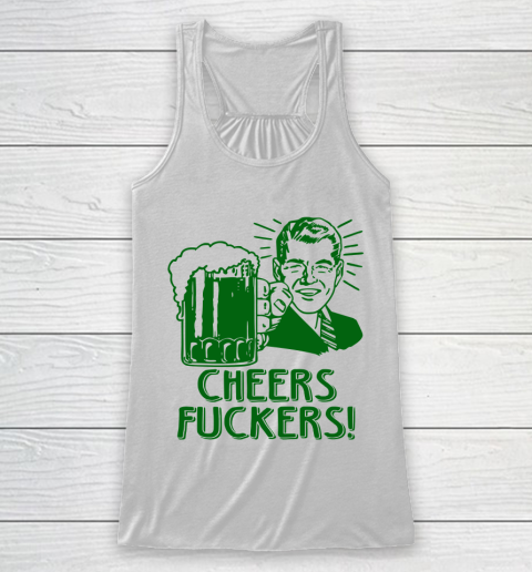 Beer Lover Funny Shirt Irish Cheers For Saint Patricks Day Racerback Tank