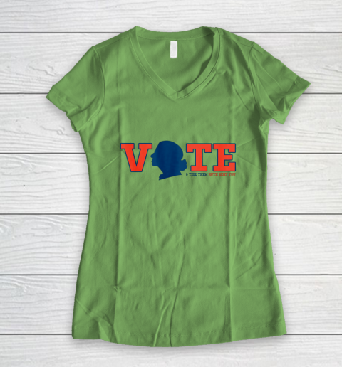 Vote Tell Them Ruth Sent You RBG Vote Shirt Notorious Women's V-Neck T-Shirt 5