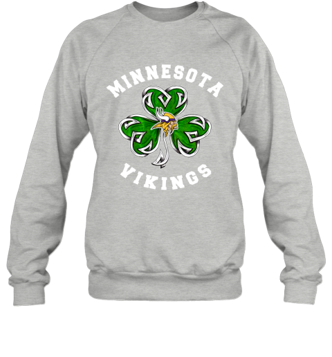 NFL Minnesota Vikings Three Leaf Clover St Patrick's Day Football Sports t8Qu90Es5Sp sweatshirt 35 95 151514 front sport grey