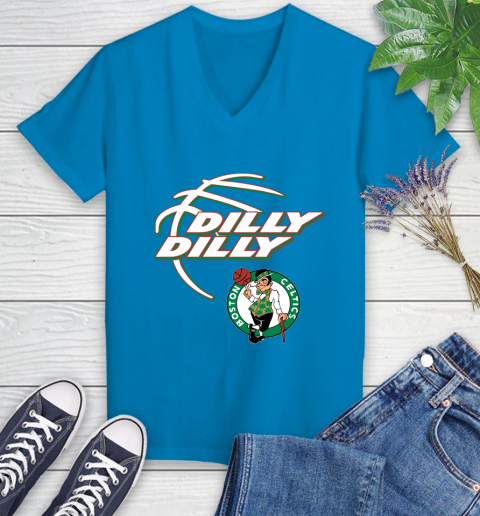 NBA Boston Celtics Dilly Dilly Basketball Sports Women's V-Neck T-Shirt 7