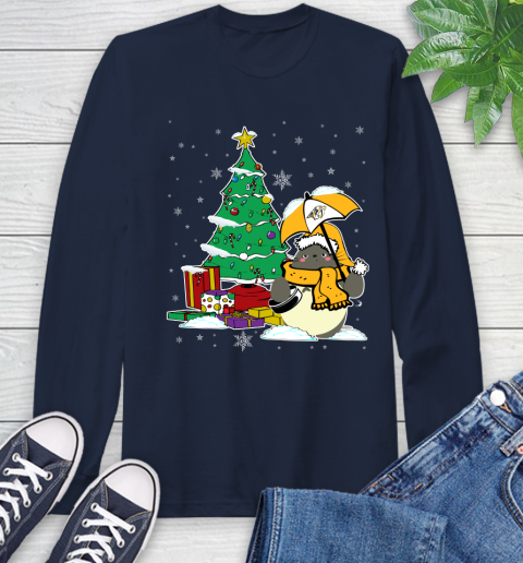 Nashville Predators NHL Hockey Cute Tonari No Totoro Christmas Sports Long Sleeve T-Shirt 3