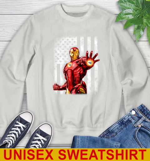 Los Angeles Rams NFL Football Iron Man Avengers American Flag Shirt Sweatshirt 5