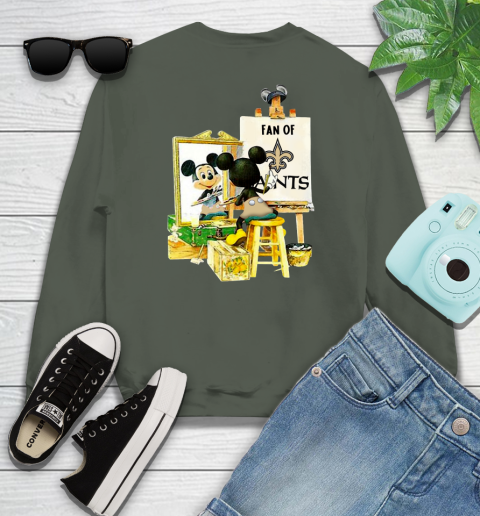 NFL Football New Orleans Saints Mickey Drawing Shirt 112