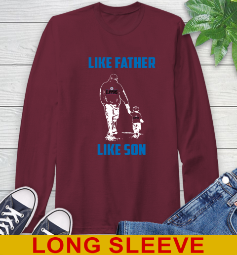 LA Clippers NBA Basketball Like Father Like Son Sports Long Sleeve T-Shirt 7