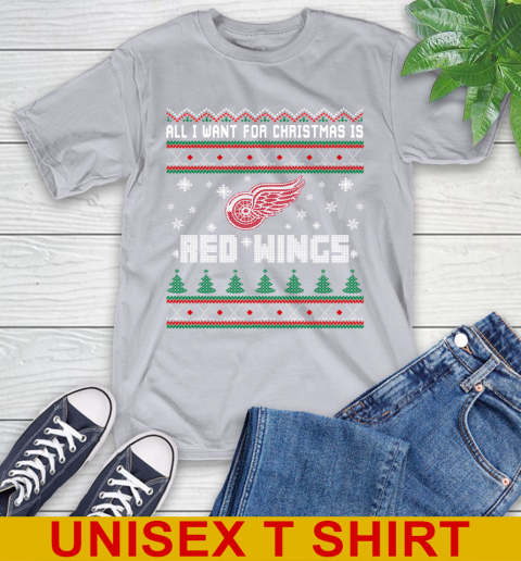 Detroit Red Wings NHL Hockey All I Want For Christmas Is My Team Sports 5