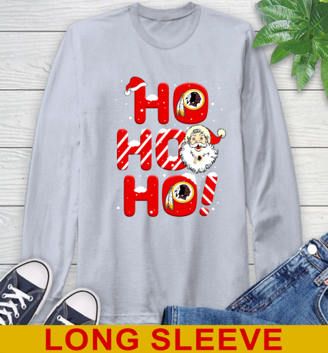 Washington Redskins NFL Football Ho Ho Ho Santa Claus Merry Christmas Shirt Long Sleeve T-Shirt 6