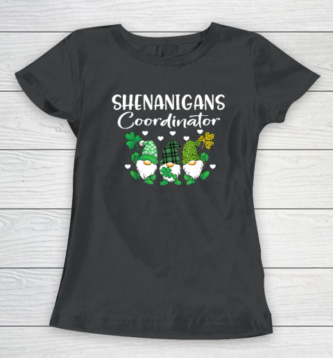 Shenanigans Coordinator St Patricks Day Gnomes Green Proud Women's T-Shirt
