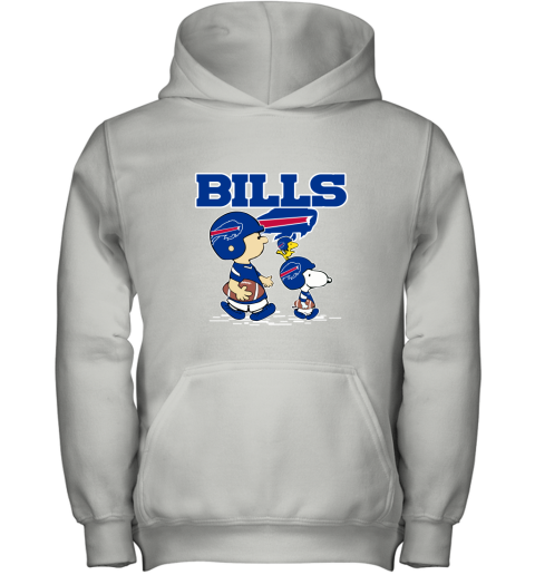 Buffalo Bills Let's Play Football Together Snoopy NFL Youth Hoodie