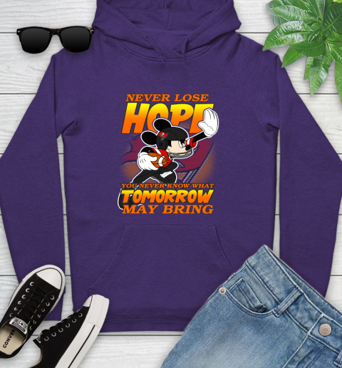 Tampa Bay Buccaneers NFL Football Mickey Disney Never Lose Hope Youth Hoodie 5