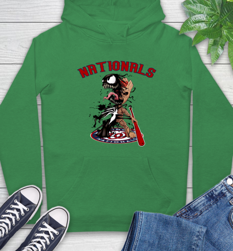 MLB Washington Nationals Baseball Venom Groot Guardians Of The Galaxy Hoodie 8