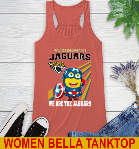 NFL Football Jacksonville Jaguars Captain America Marvel Avengers Minion Shirt Racerback Tank 3
