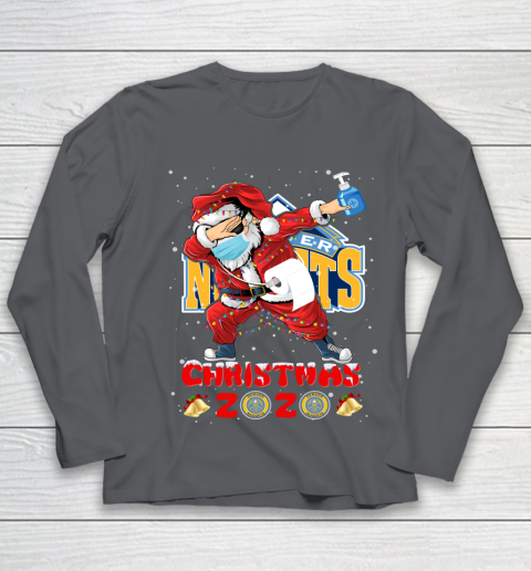 Denver Nuggets Funny Santa Claus Dabbing Christmas 2020 NBA Youth Long Sleeve 6