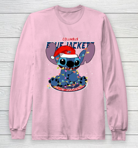 Columbus Blue Jackets NHL Hockey noel stitch Christmas Long Sleeve T-Shirt 6