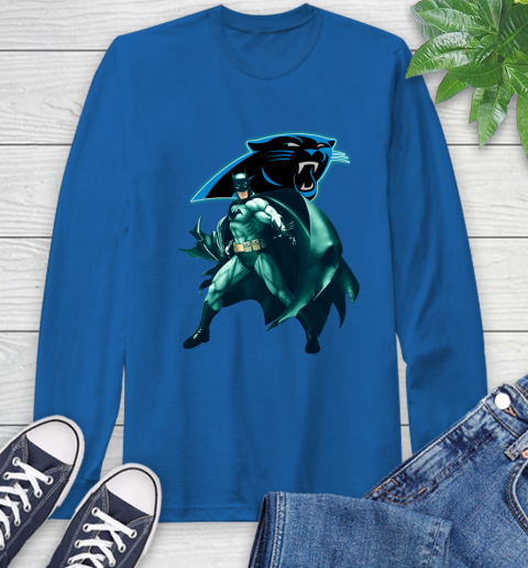 NFL Batman Football Sports Carolina Panthers Long Sleeve T-Shirt 9